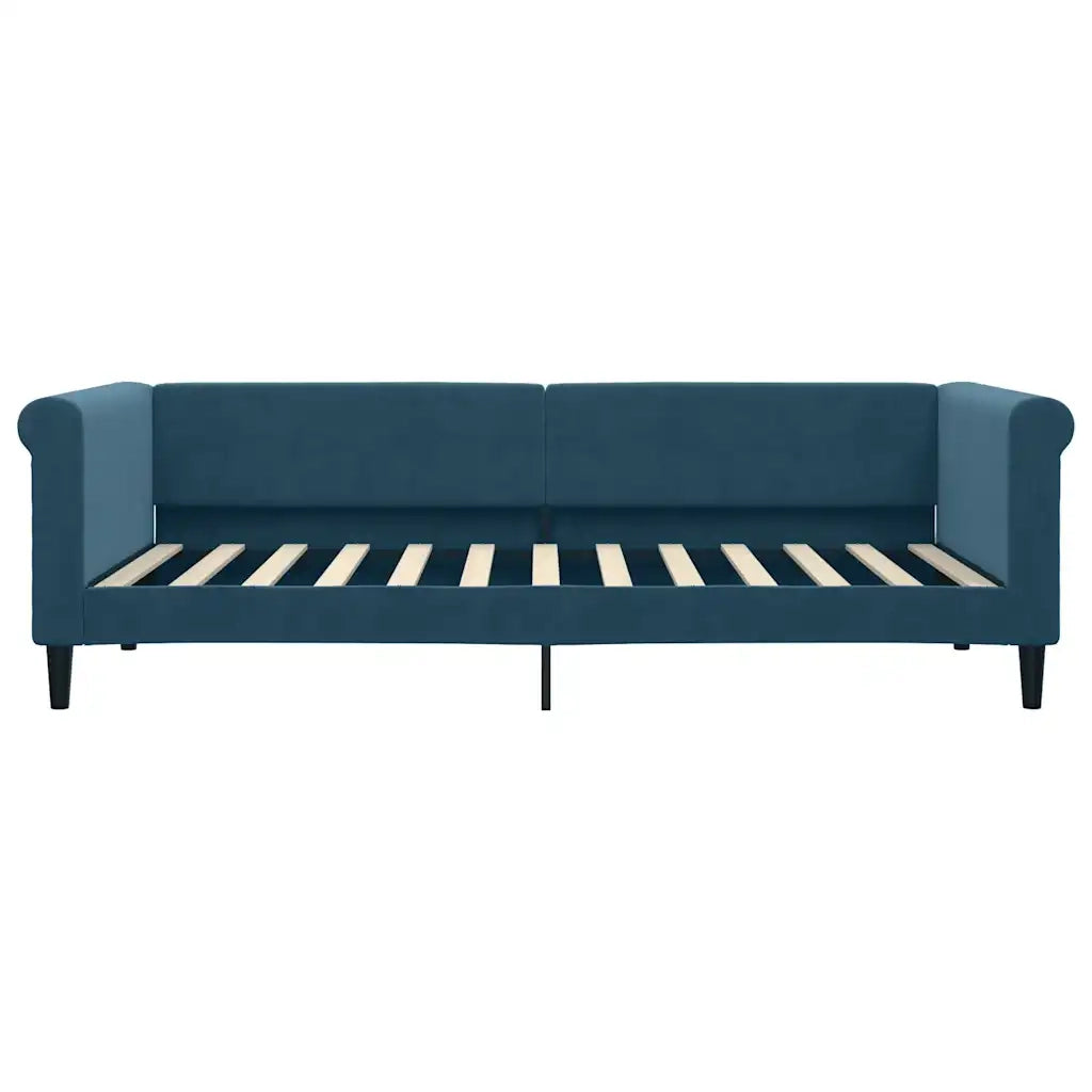 Divano Letto Estraibile con Cassetti-Sofa Letto-Daybed Blu 90x200 cm in Velluto 243065
