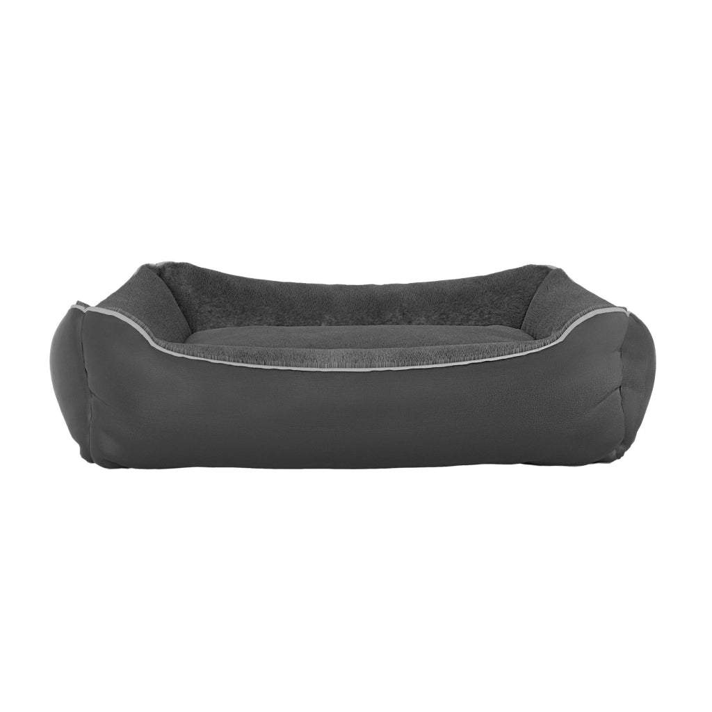 Cuccia Imbottita per Cani e Gatti 44x34x15cm in Poliestere Nuvola Grigio Scuro
