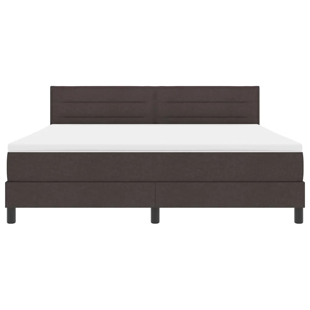Letto a molle con materasso Marrone Scuro 180 x 200 cm Tessuto 3342152