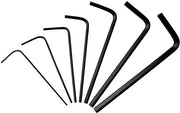 Set di chiavi ingessate a 7 pezzi - Chiavi a sei facce miniatura - Acciaio al carbonio - Per la riparazione di biciclette - Installazione di mobili - Manopole lunghe e corte - Chiavi ingessate