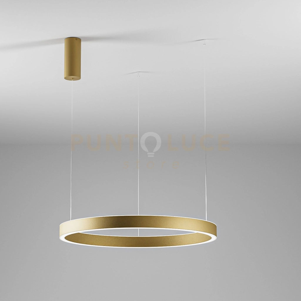 CRISEIDE S/1P - LAMPADARIO A SOSPENSIONE 1 LUCE DIMMERABILE A LED 3000K 4200LM 80W D.80CM ORO