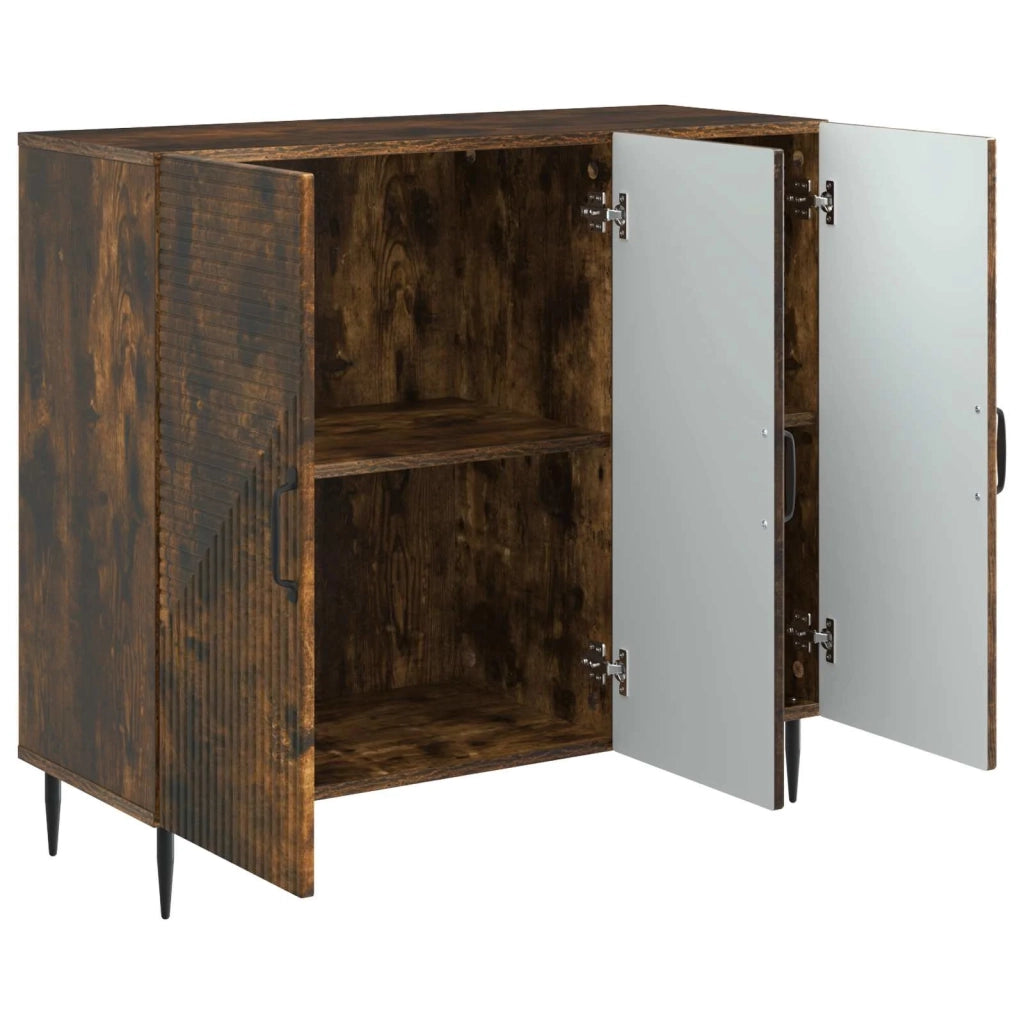 Credenza Rovere Fumo 89 x 34,5 x 80 cm Legno ingegnerizzato