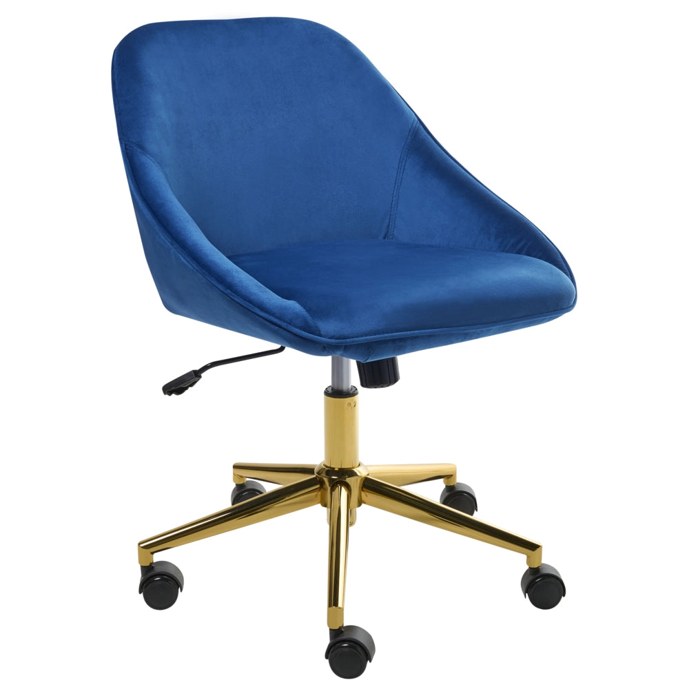 Sedia da ufficio in velluto blu marino Arredamento da ufficio elegante