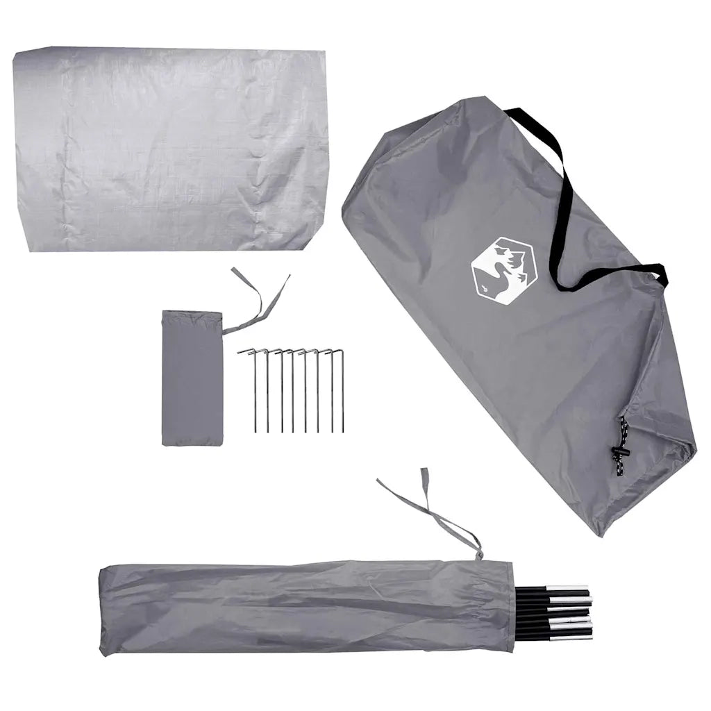 vidaXL Tenda porta biciclette Grigio e arancione 210 x 90 x 174 cm
