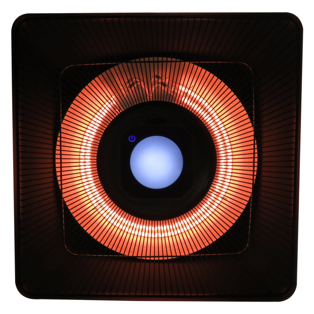 Stufa a infrarossi 2000W ¨C Xylo ¨C con telecomando, 2 livelli, display LED, nero
