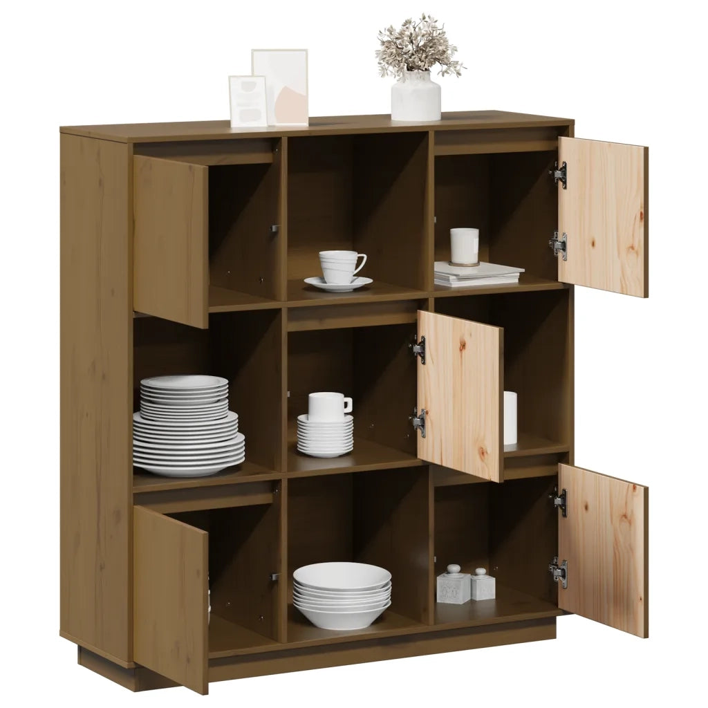 Credenza Miele 110,5x35x117 cm in Legno Massello di Pino cod mxl 23050