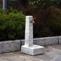 Fontana da Giardino Senza Rubinetto in Cemento Granulato di Marmo Clanezzo Grigio