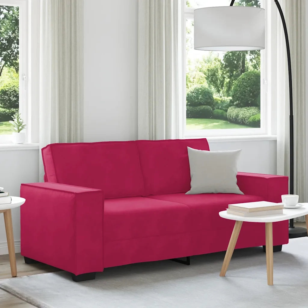 Divano | Divano da soggiorno | Sofa a 2 Posti Rosso Vino 180x78x84 cm in Velluto