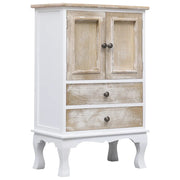 Cassettiera moderna 50 x 30 x 80 cm con 2 ante e 2 cassetti stile arredamento d'interni legno bianco 02_0046462