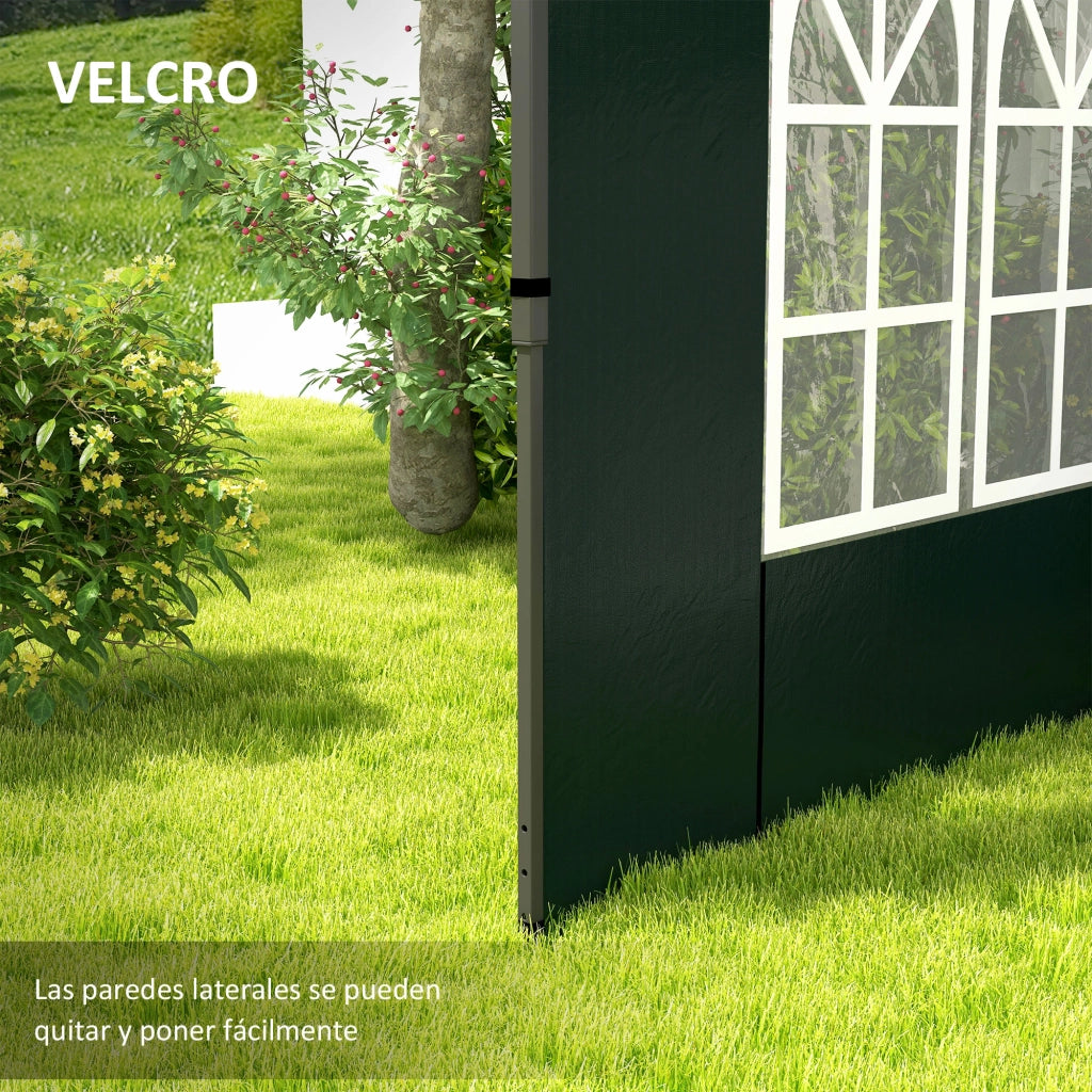 Pareti laterali per gazebo 3x3 m e 3x6 m ¨C zephmum ¨C Verde 293x193 cm