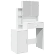 Toeletta | Tavolo da Trucco con Armadietto Bianco 80x35x132 cm
