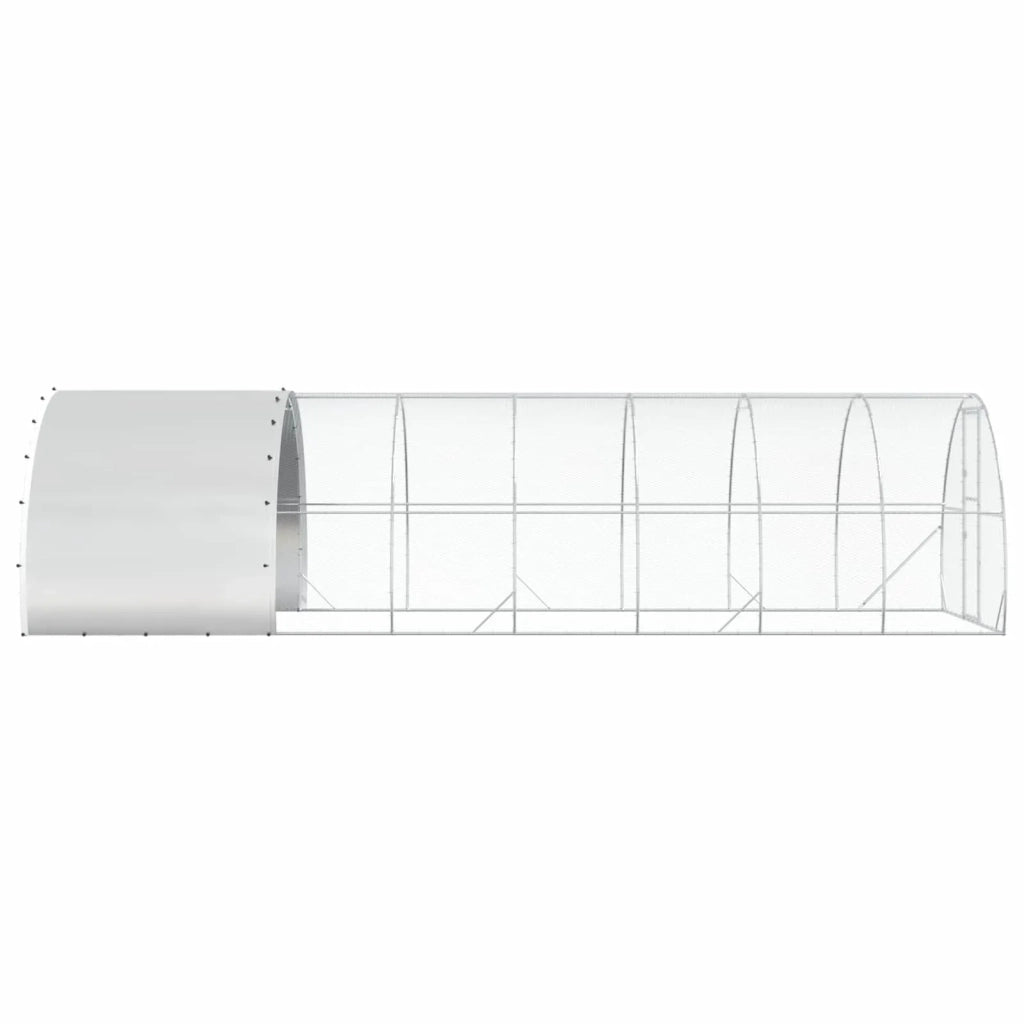 Pollaio Argento 800 x 300 x 200 cm Acciaio zincato 3434698