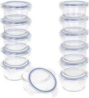 Contenitori in vetro luchtdotti 12 pz 420ml con chiusura ermetica e forma rotonda (44)