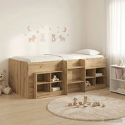 Struttura Letto Loft con Mobile 3 pz Rovere Artigianale 3423421