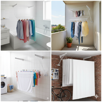 Stendibiancheria Saliscendi Salvaspazio in Resina 100x70 cm – Perfetto per Interni ed Esterni