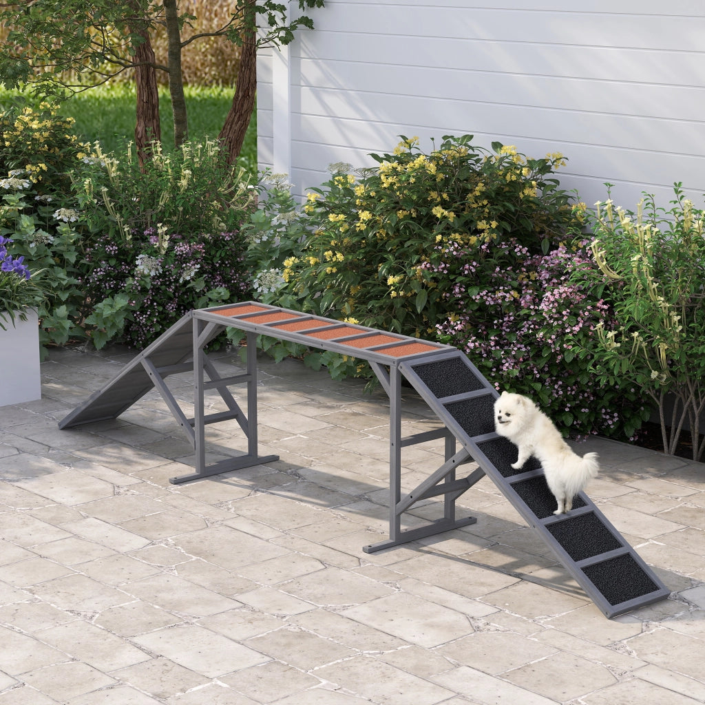Ponte Agility per Cani ¨C zephmum ¨C Grigio 335x55x60 cm