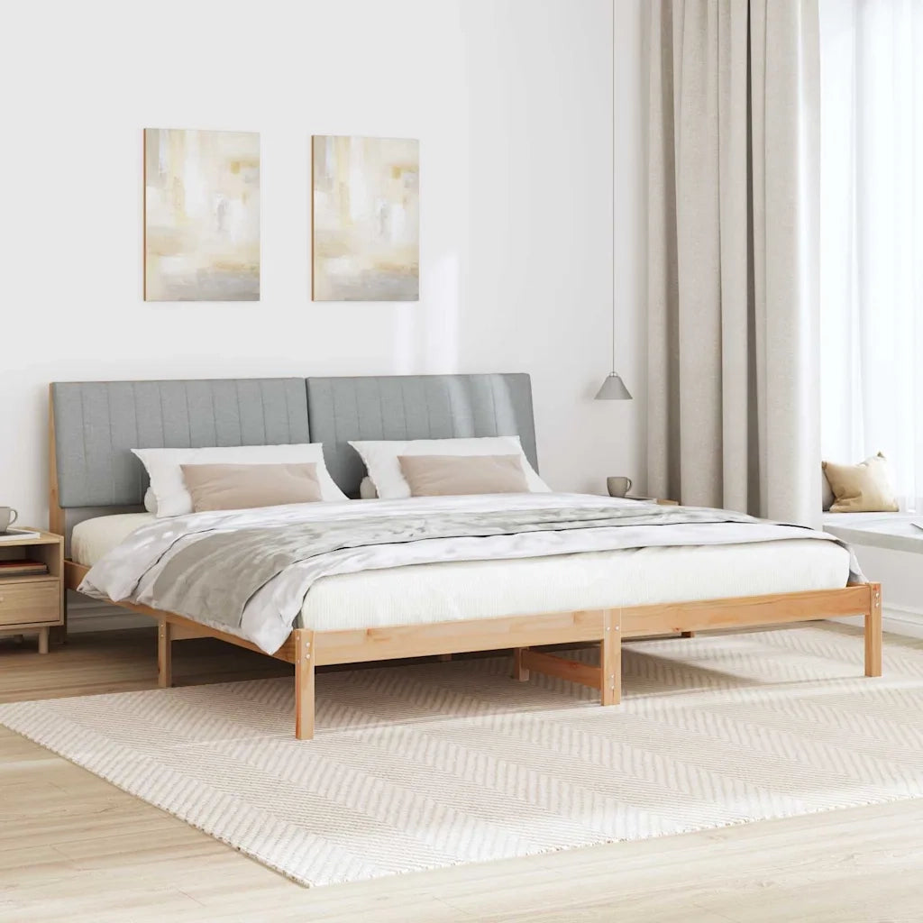Struttura del letto-Giroletto Marrone 200 x 200 cm Pino massello 910896