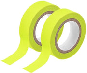 Tape Gaffa Neon - 2 Rulli - 2,5 cm x 40 m - Striscia Luminosa Fluorescente - Giallo - Per Decorazione di Festa e Abitazione