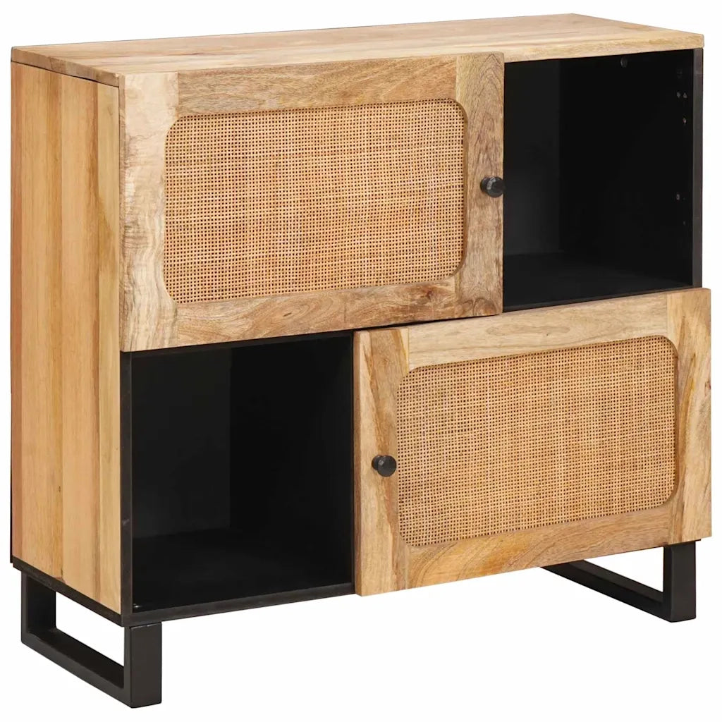Credenza | Madia | Buffet da pranzo | Armadio da pranzo Marrone 80 x 33 x 75 cm Legno di mango massello