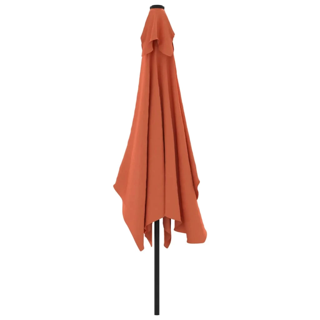 Ombrellone con palo in metallo 300 x 200 cm terracotta 02_0008136