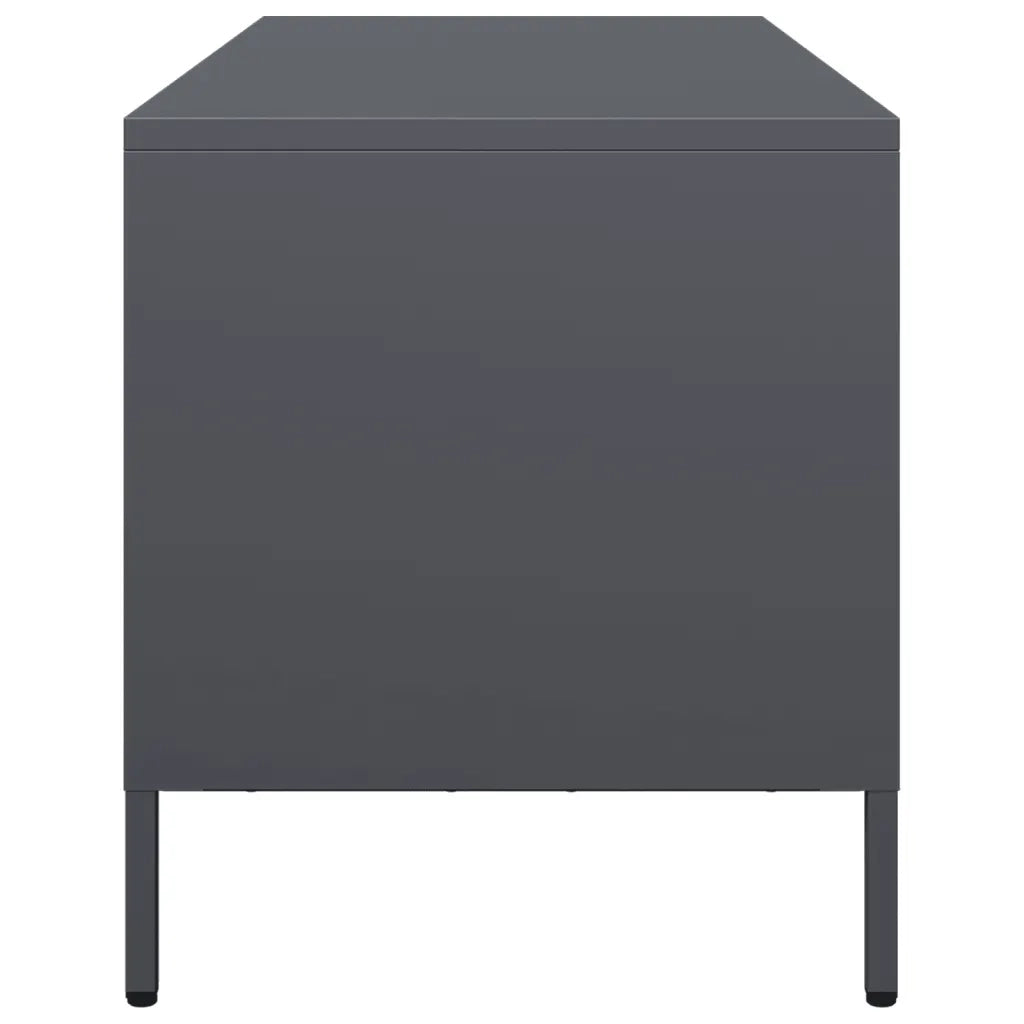 vidaXL Mobile TV Antracite 101,5x39x43,5 cm Acciaio Laminato a Freddo