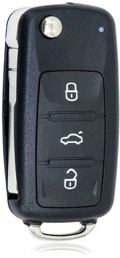 Sostituzione chiave con 3 pulsanti - Chiave a molla - Chiave di ricambio per auto - Adatto per VW Golf, Jetta, Polo - Facile da trasferire elettronica