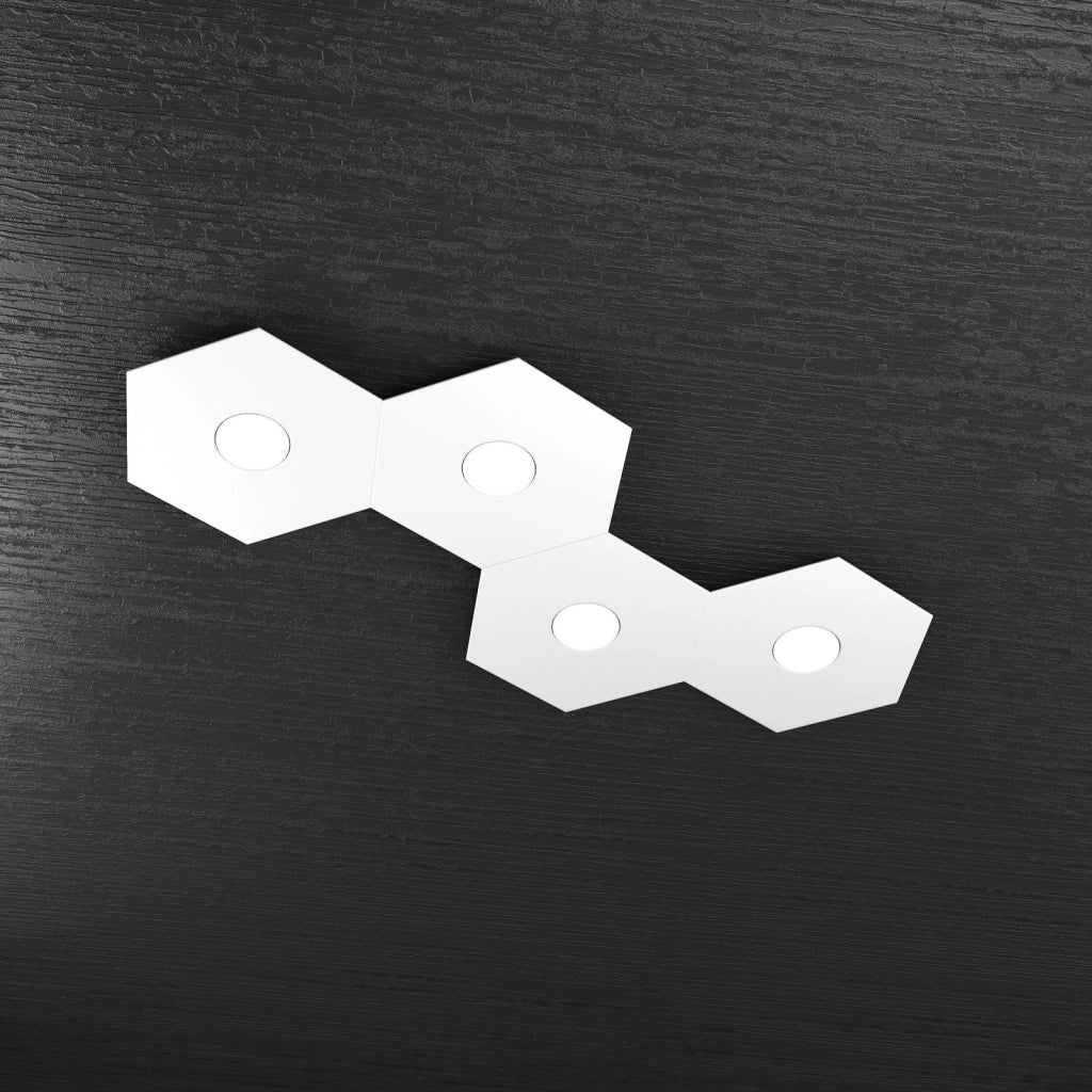 HEXAGON APPLIQUE-PLAFONIERA 4 LUCI BIANCO 1142-4L-BI