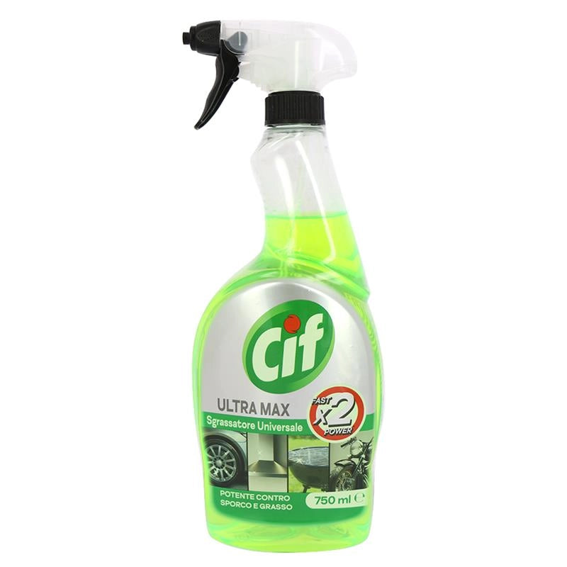 CIF SPRAY ULTRA MAX SGRASSATORE UNIVERSALE VERDE FAST X2 POWER 750ML