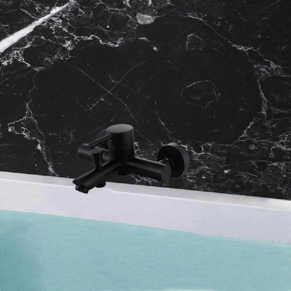 Trade Shop - Rubinetto Bagno Ultra Moderno Nero Opaco Miscelatore Orientabile Per Vasca 87395 -