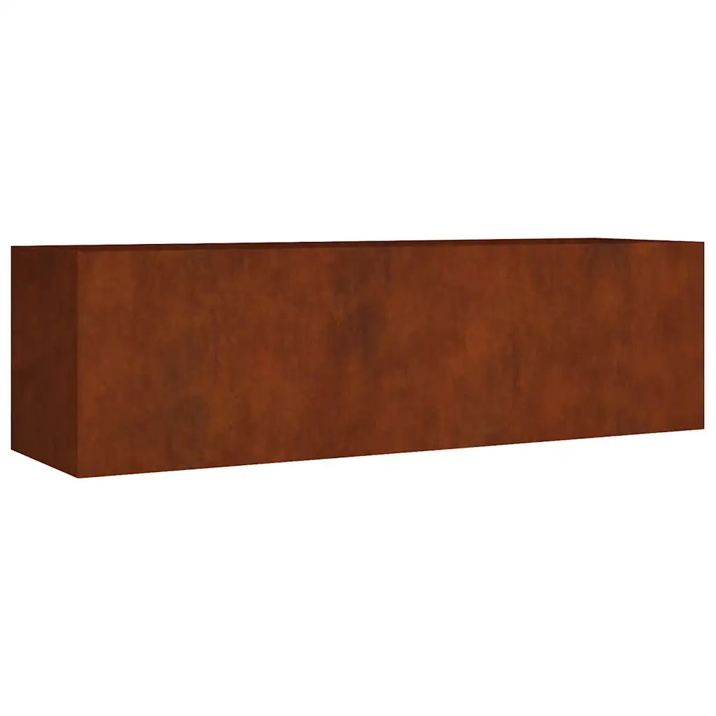 Fioriera Rialzata da Giardino 280x80x80 cm in Acciaio Corten