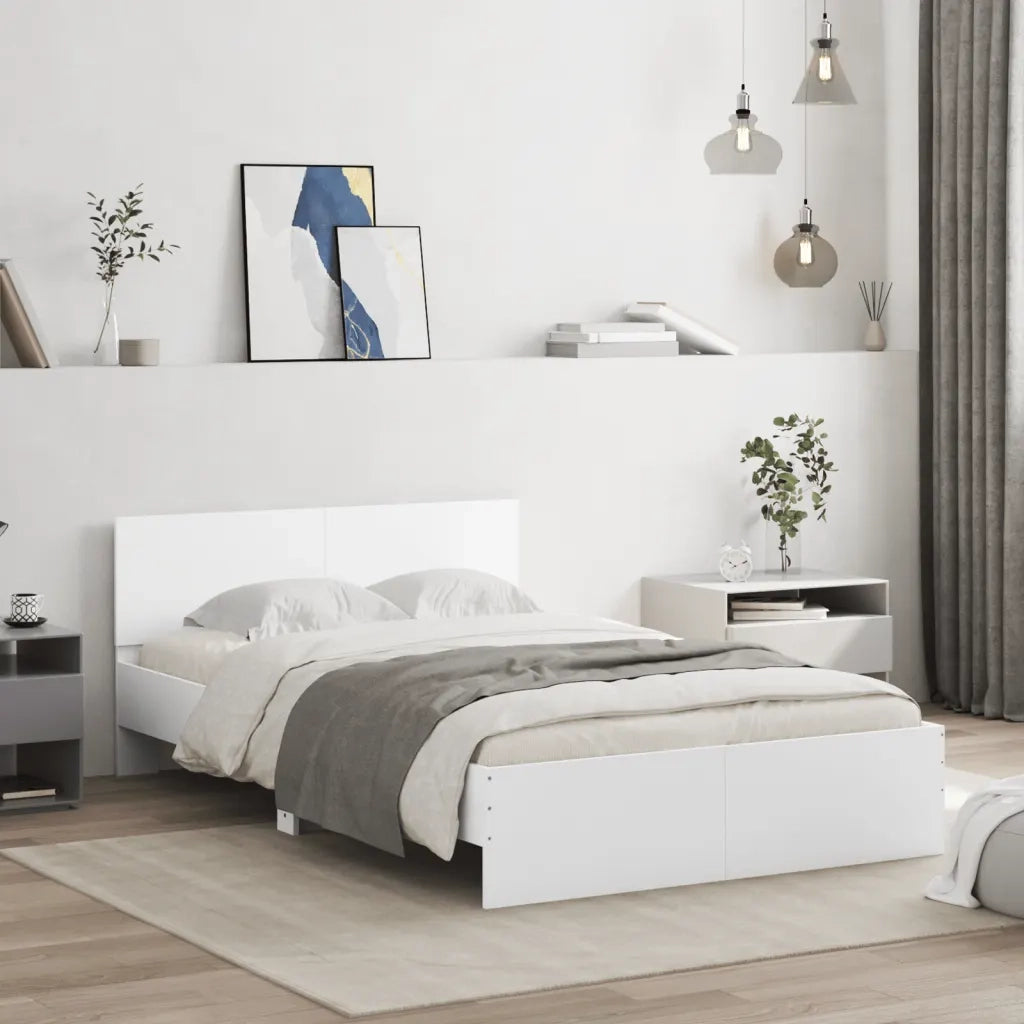 Giroletto con Testiera Bianco 135x190 cmcod mxl 85525