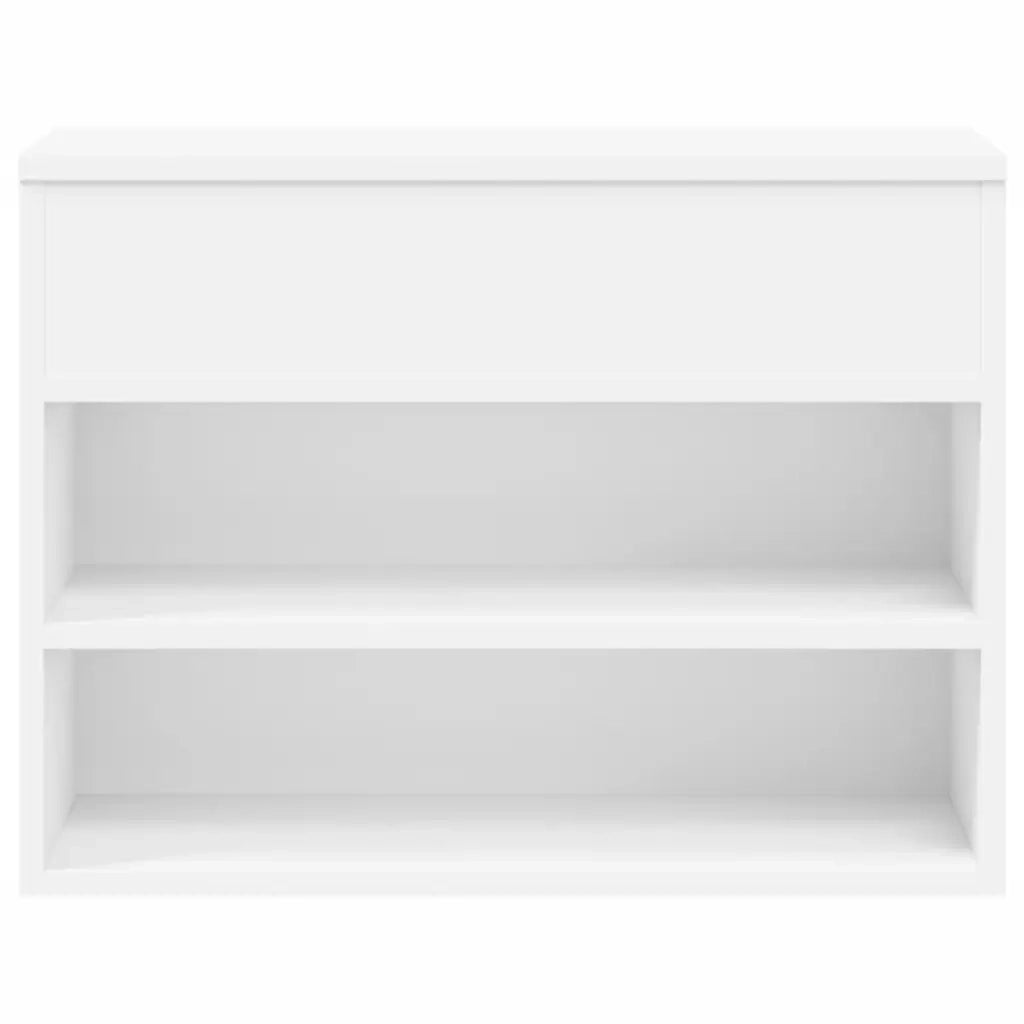 Panca Portascarpe Bianca 60x30x45cm in Truciolato 808738