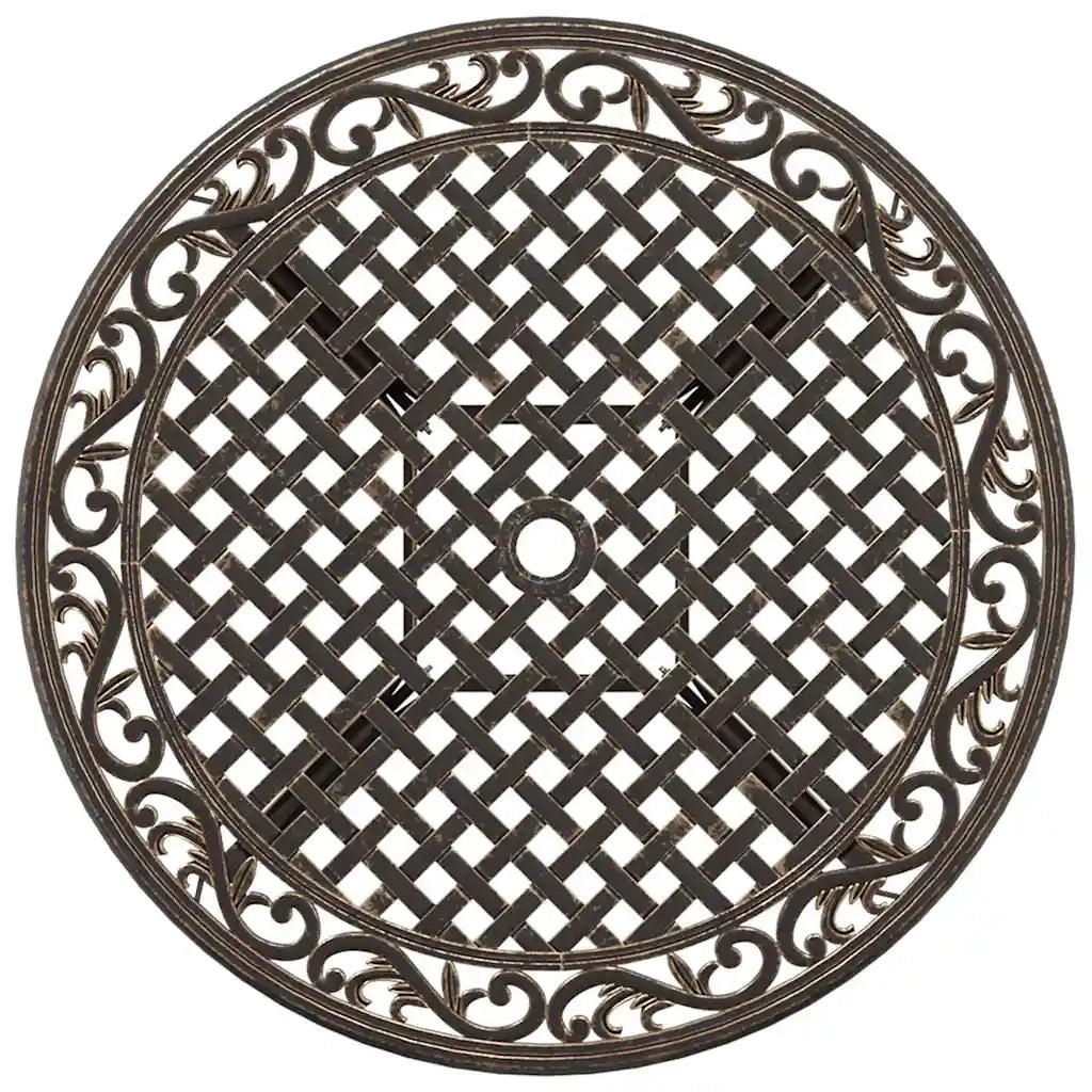 Set da Pranzo per Giardino 7 pcs Bronzo Alluminio 3334704