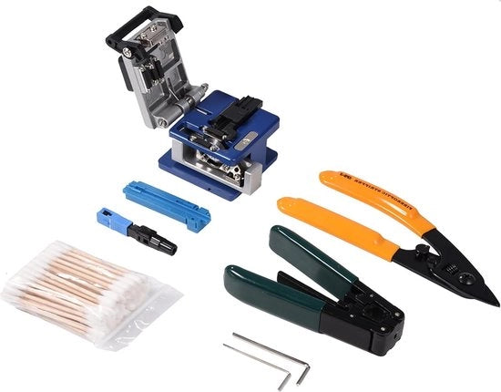 Impacco di attrezzi per splicing FTTH - stuzzichi per fibre ottiche - splitter ottiche per fibre