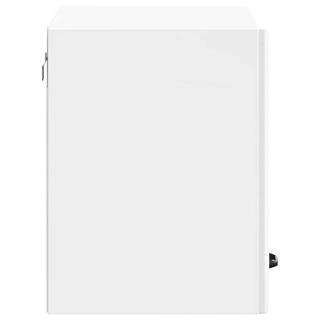 Pensile da Cucina-Mobile Cucina da Parete Lucca Bianco Lucido in Legno Multistrato 862194