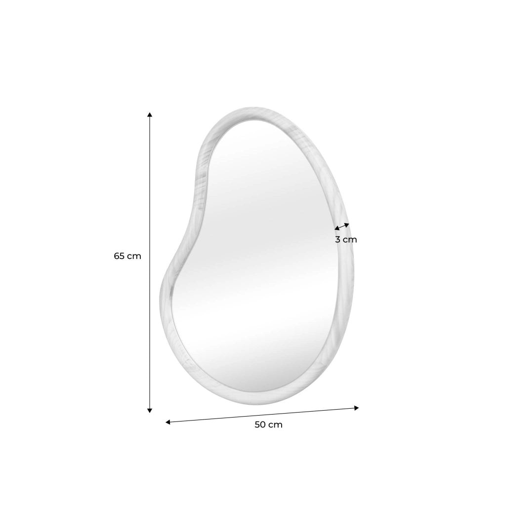 Specchio organico in legno di abete, 65cm, marrone naturale