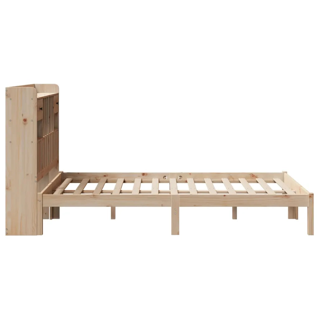 Letto Libreria senza Materasso 135x190 cm in Legno di Pino 3321616