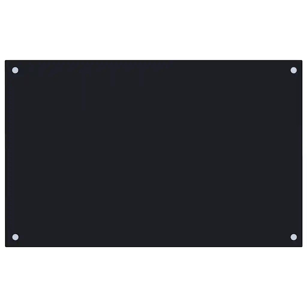Paraschizzi per Cucina Nero 80x50 cm in Vetro Temperato 249485