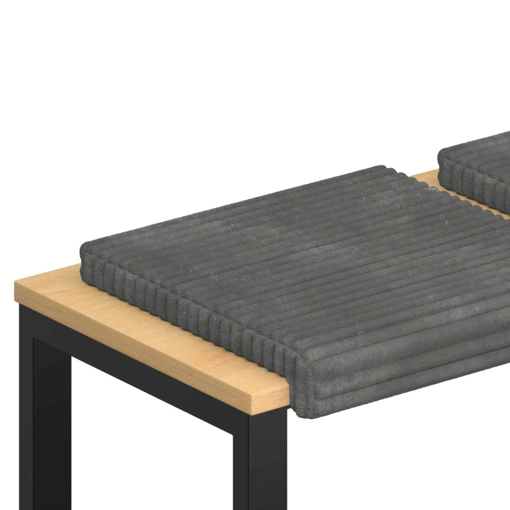 Cuscino per panchina 2 pcs Corduroy Morbido Grigio Chiaro 42043065