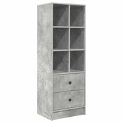 Credenza | Madia | Buffet da pranzo | Armadio da pranzo con cassetto Grigio cemento 45,5 x 34 x 127 cm