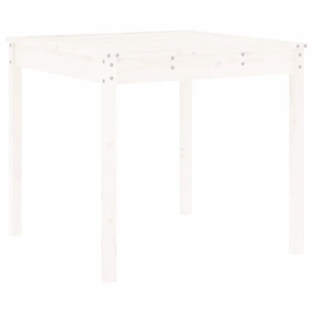 Set da Pranzo per Giardino 5pz Bianco in Legno Massello di Pino 3157710