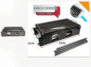 Barbecue Portatile da Giardino ¨C Minimal ¨C Grigio 50x30x50 cm
