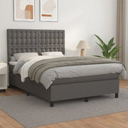 Giroletto a Molle con Materasso Grigio 140x190 cm in Similpellecod mxl 75811