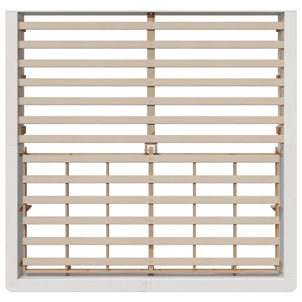 Struttura del letto Bianco 200 x 200 cm Pino massello 3385704