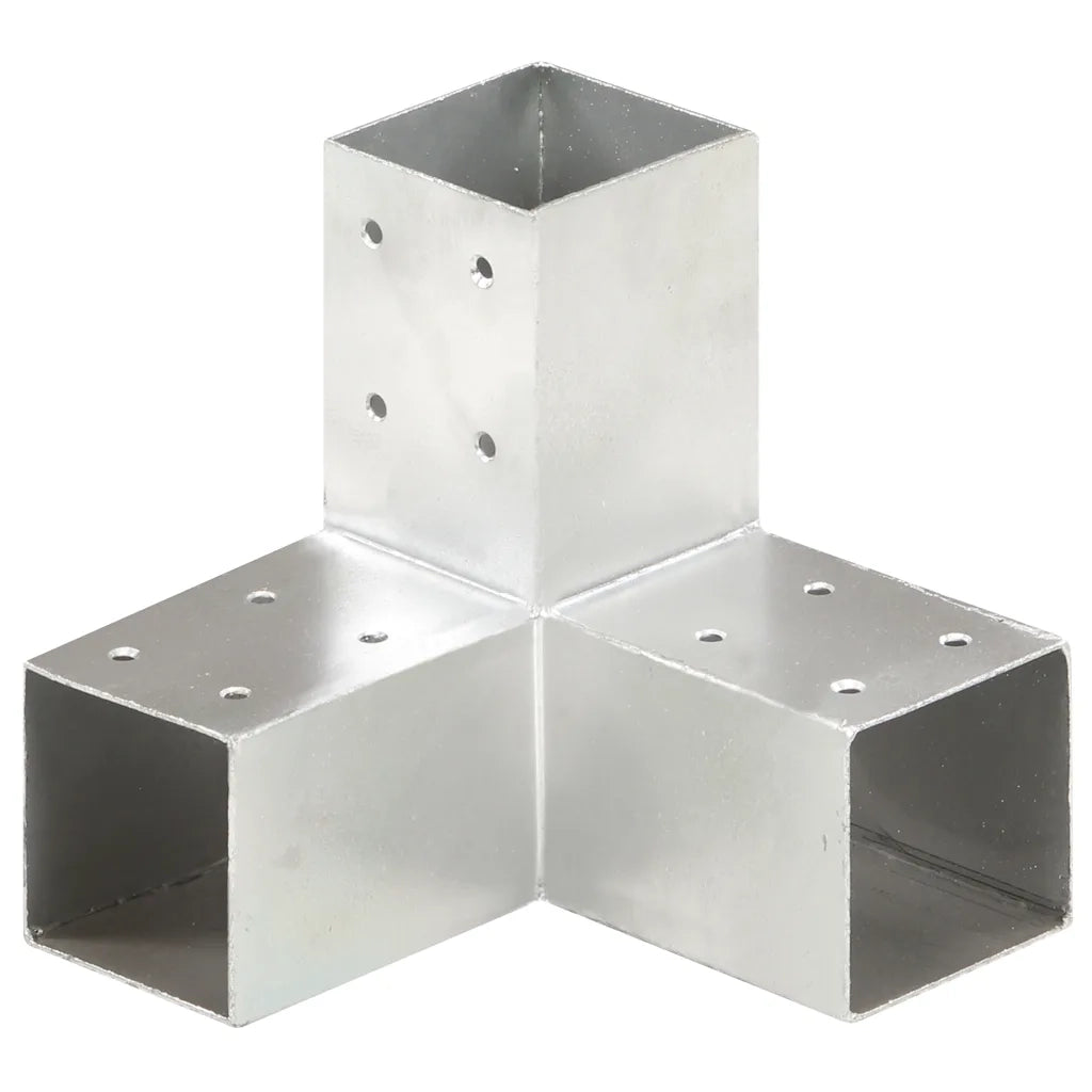 Connettori per Pali a Forma di Y 4 pz Metallo Zincato 71x71 mm CFW1918061