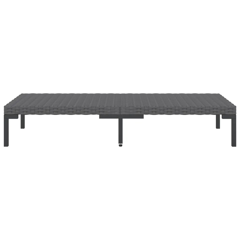 Set Divani Giardino 7 pz con Cuscini in Polyrattan Grigio Scuro cod mxl 41111