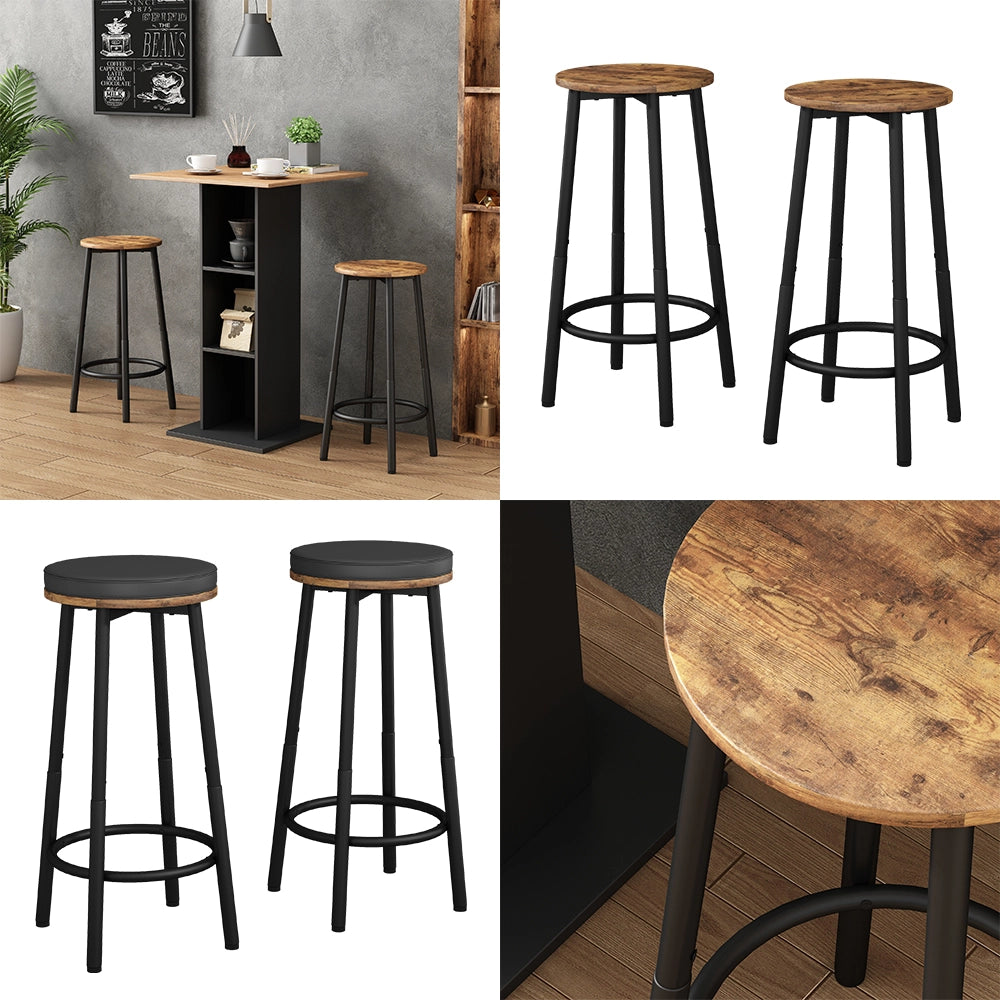 Vicco Set di 2 sgabelli da bar Rovere rustico 31.5 x 64 cm 2 parti