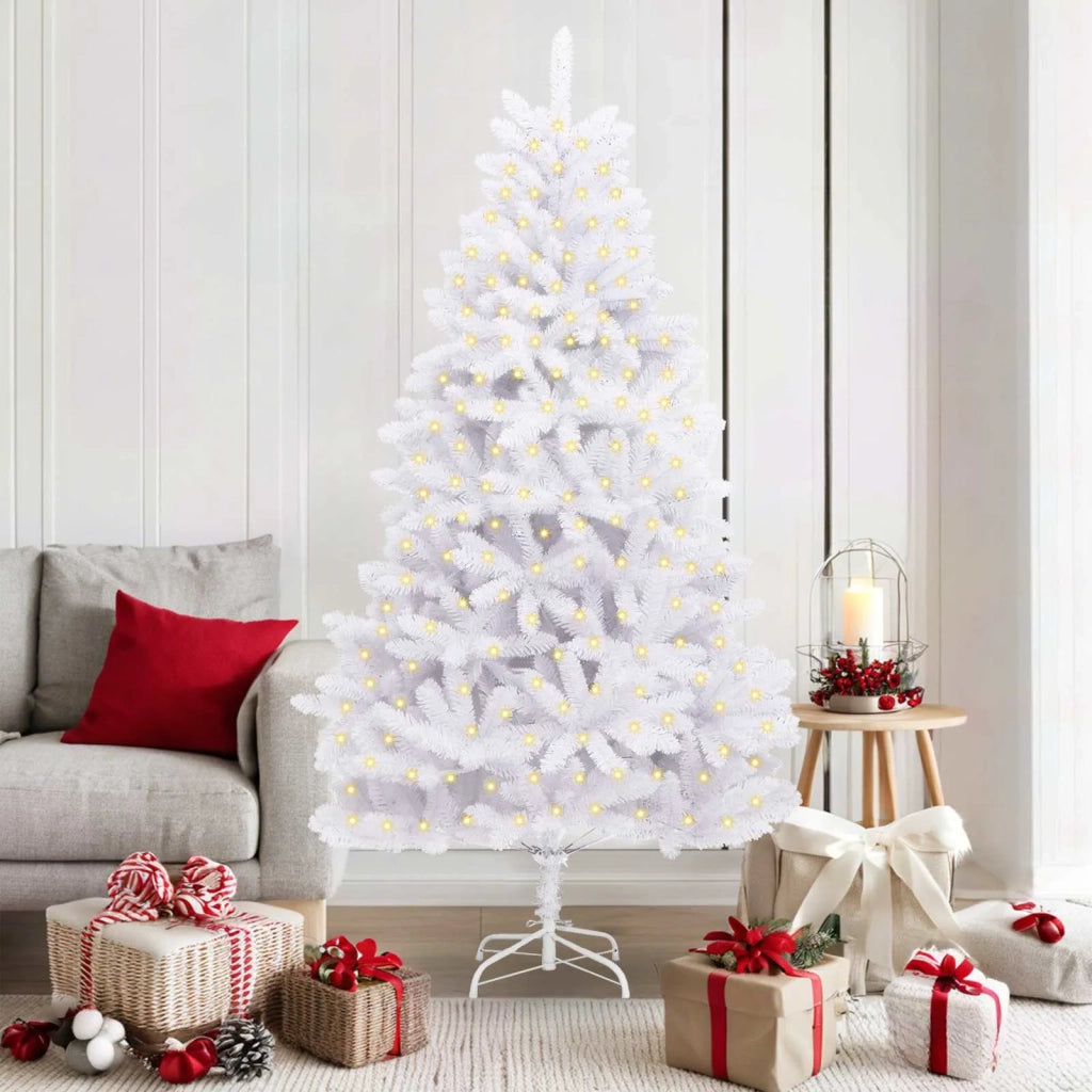 Albero di Natale artificiale Bianco 180 cm PVC e Metallo 3210115