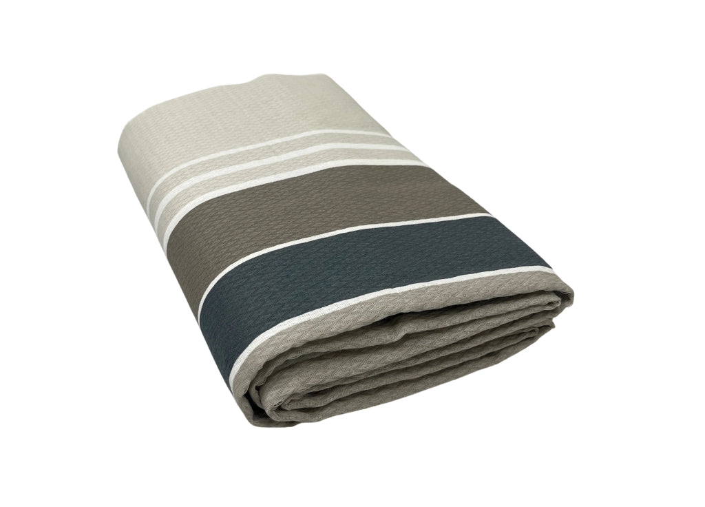 Copriletto Piquet Primavera Estate 100% Cotone Disegno Scia - Singolo - Grigio