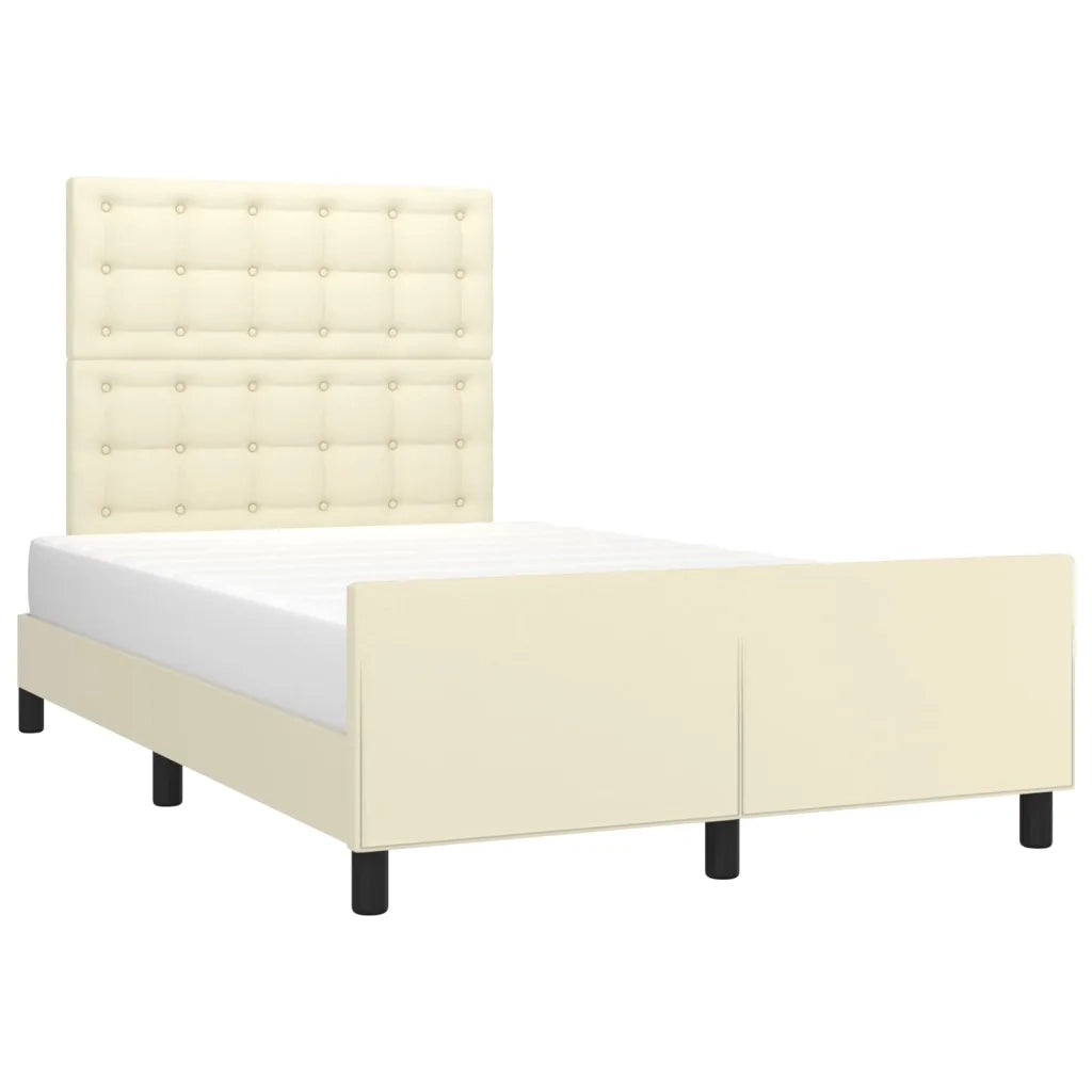 Giroletto con Testiera Crema 120x200 cm in Similpelle 3125563